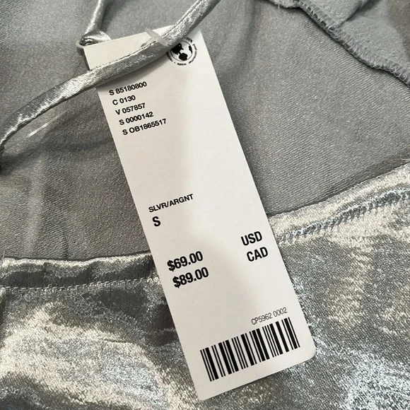 Urban Outfitters Chloe Silver Satin Slip Dress/NWT/S - Picture 10 of 15